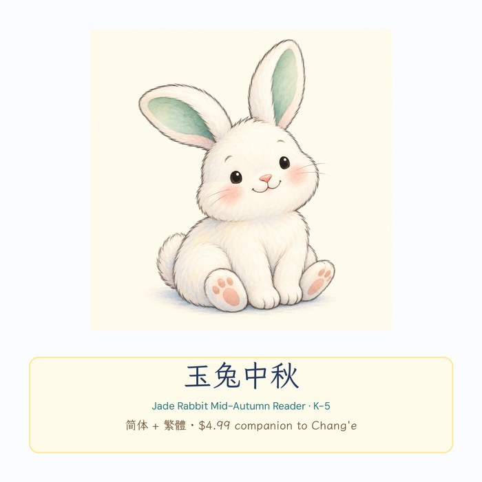 Jade Rabbit Mid-Autumn Reader 玉兔中秋 Chinese Storybook K-5 cover